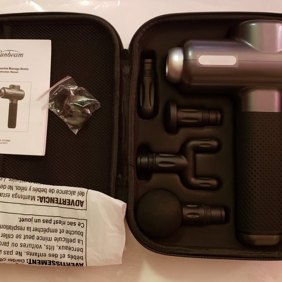 Powerful Massage Gun Gift set with 4 attachments by Sunbeam - Picture 8 of 15